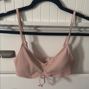Aerie Blush Ribbed Bikini Top